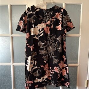 Nicole Miller Black and Pink A-line Dress